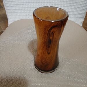 Wooden Vase with Natural Grain